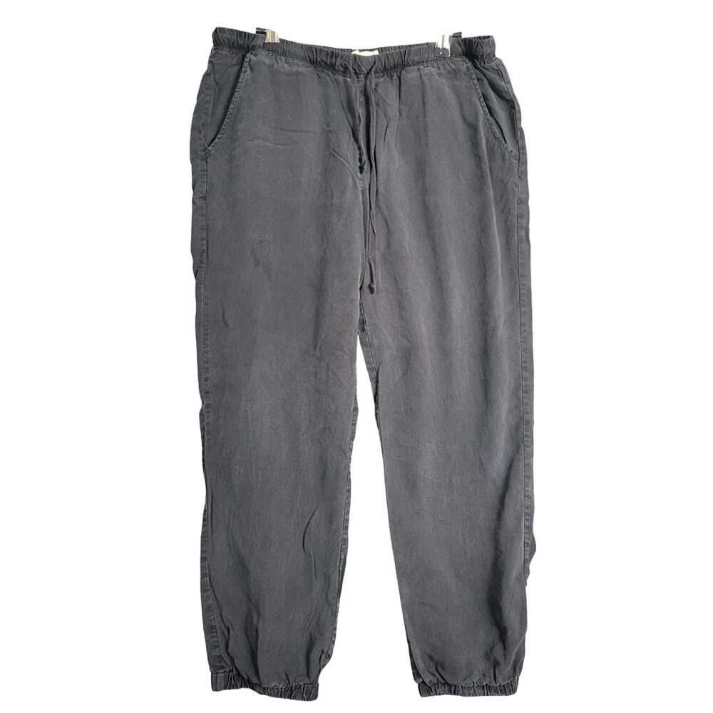 CLOTH & STONE Gray Tencel Mid Rise Drawstring Jogger Pants Grunge SIZE SMALL